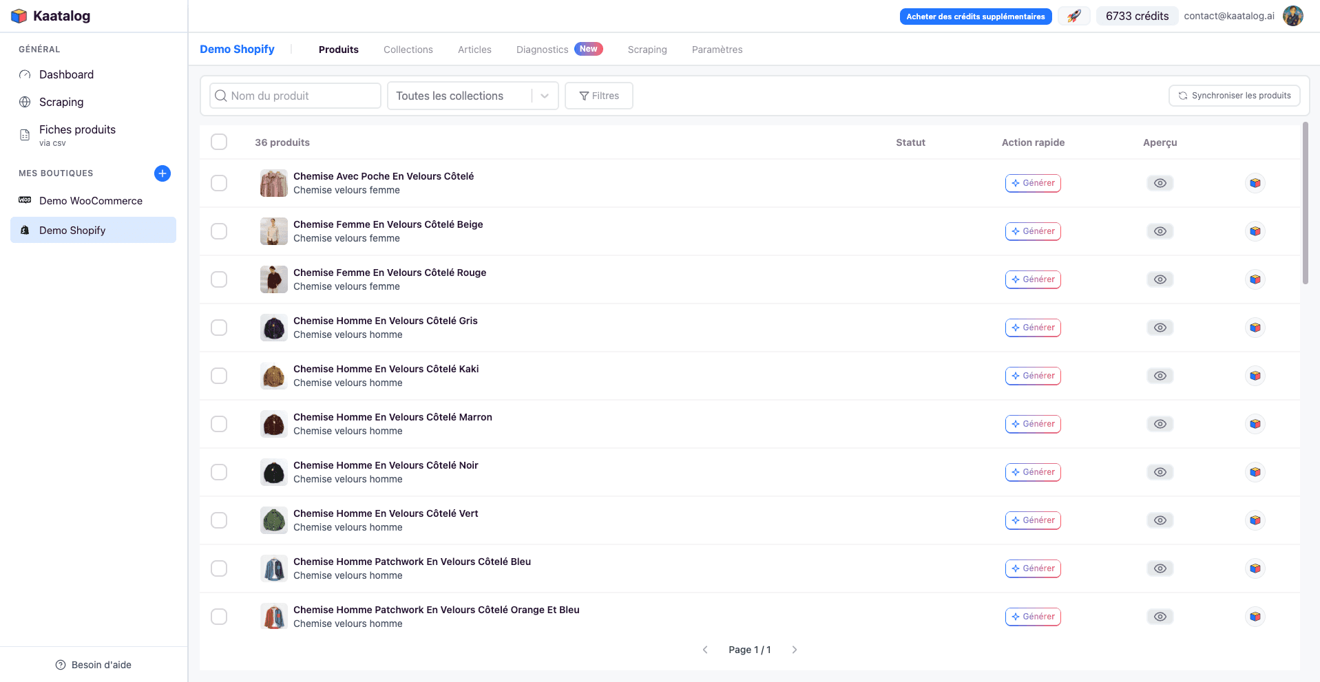 Kaatalog - Automatisations IA pour e-commerce